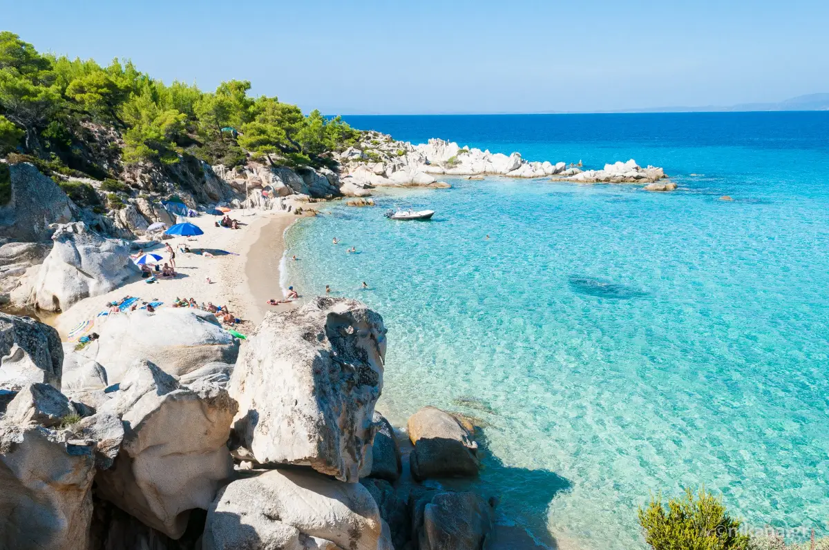 Kavourotripes, Kavourotripes, Halkidiki — Peščana, Besplatna, Plitka voda