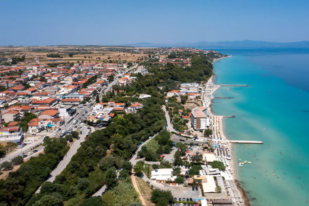 Plaža Kalithea, Kalithea, Halkidiki — Peščana, Organizovana, Bič bar