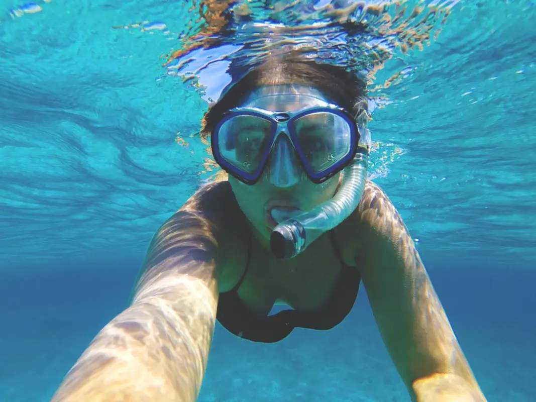 Snorkeling in Sithonia, Halkidiki, showcasing vibrant marine life