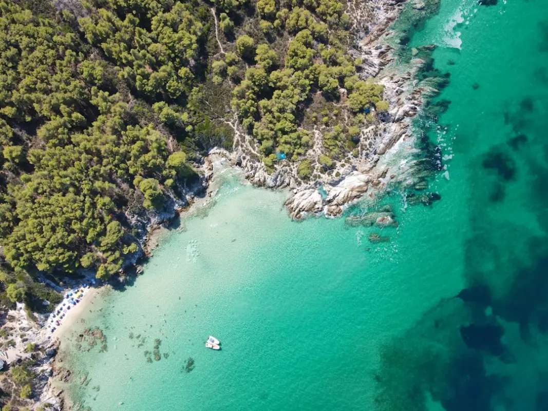 Плаж Галина, Παραλία Γαλήνη, Σιθωνία — Пясъчен