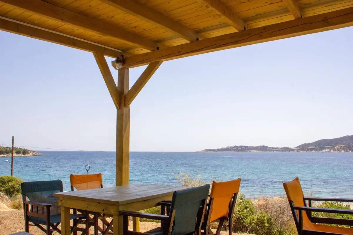 A beautiful restaurant setting in Halkidiki, Greece