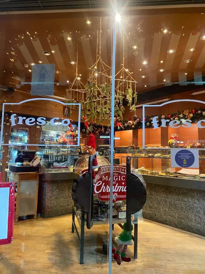 Bakery in Nea Moudania, Halkidiki with fresh bread and pastries