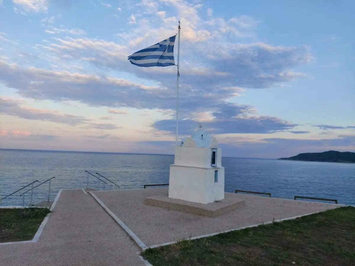Church of Agios Antonios surrounded by nature in Halkidiki
