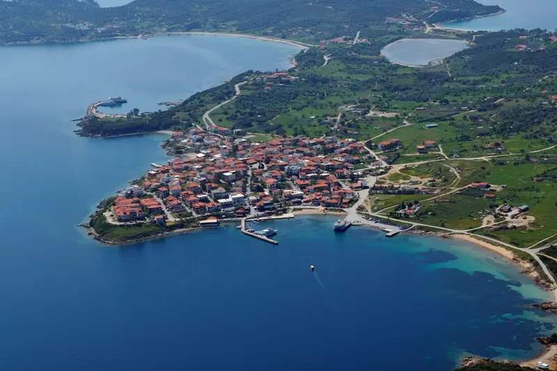 Amouliani Island with crystal-clear waters and beautiful landscapes