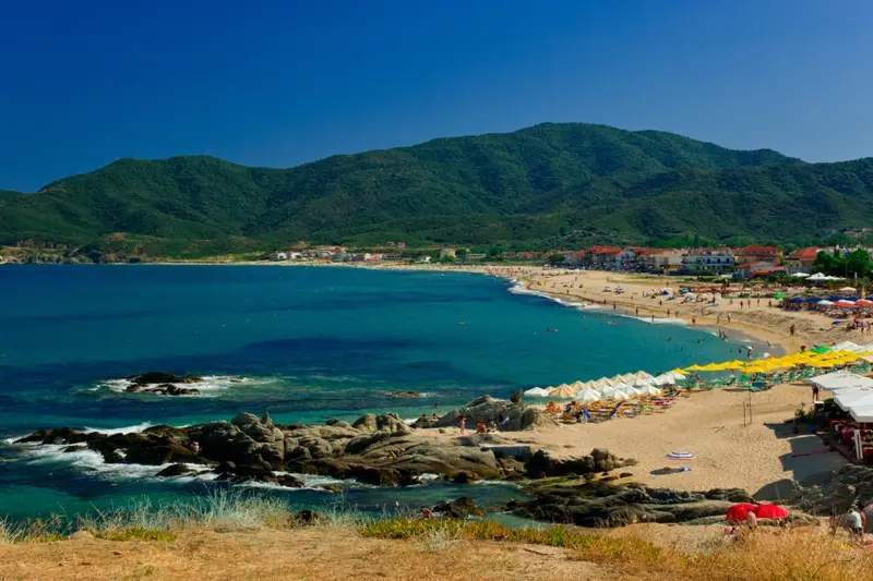 Beautiful view of Sarti village in Halkidiki, Greece